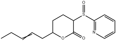 6-(2-Pentenyl)-3-(2-pyridinylsulfinyl)tetrahydro-2H-pyran-2-one Struktur