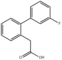 2-BIPHENYL-3'-FLUORO-ACETIC ACID
 Struktur