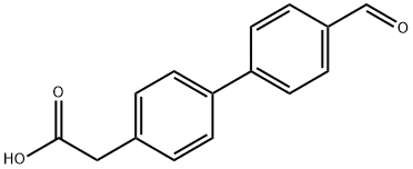 4-BIPHENYL-4'-FORMYL-ACETIC ACID
 Struktur