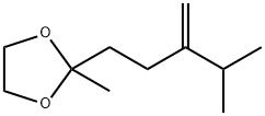 2-Methyl-2-(4-methyl-3-methylenepentyl)-1,3-dioxolane Struktur