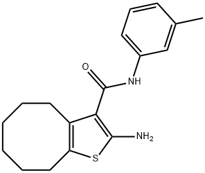 2-AMINO-N-(3-METHYLPHENYL)-4,5,6,7,8,9-HEXAHYDROCYCLOOCTA[B]THIOPHENE-3-CARBOXAMIDE Struktur