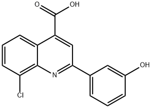 8-CHLORO-2-(3-HYDROXY-PHENYL)-QUINOLINE-4-CARBOXYLIC ACID Struktur