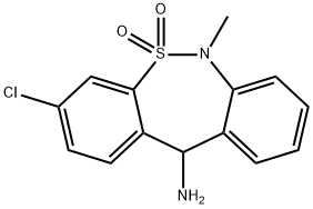 3-CHLORO-6,11-DIHYDRO-5,5-DIOXO-11-AMINO-6-METHYLDIBENZO[C,F][1,2]THIAZEPINE Struktur