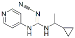 2-Cyano-1-(1-cyclopropylethyl)-3-(4-pyridyl)guanidine Struktur