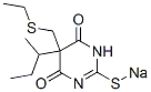 5-sec-Butyl-5-(ethylthiomethyl)-2-sodiothio-4,6(1H,5H)-pyrimidinedione Struktur