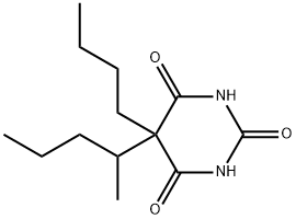 5-Butyl-5-(1-methylbutyl)-2,4,6(1H,3H,5H)-pyrimidinetrione Struktur