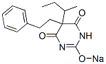 5-sec-Butyl-5-phenethyl-2-sodiooxy-4,6(1H,5H)-pyrimidinedione Struktur