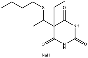 5-[1-(Butylthio)ethyl]-5-ethyl-2-sodiooxy-4,6(1H,5H)-pyrimidinedione Struktur