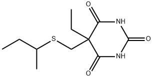 5-(sec-Butylthiomethyl)-5-ethyl-2-sodiooxy-4,6(1H,5H)-pyrimidinedione Struktur