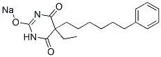 5-Ethyl-5-(6-phenylhexyl)-2-sodiooxy-4,6(1H,5H)-pyrimidinedione Struktur