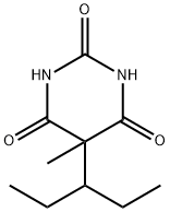 5-(1-Ethylpropyl)-5-methylbarbituric acid Struktur