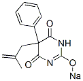 5-(2-Methyl-2-propenyl)-5-phenyl-2-sodiooxy-4,6(1H,5H)-pyrimidinedione Struktur