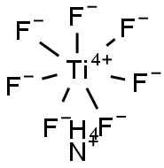 Ammonium titanium fluoride Struktur