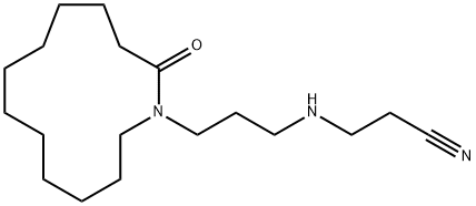 3-[[3-(2-Oxoazacyclotridecan-1-yl)propyl]amino]propanenitrile Struktur