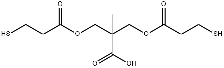 2,2-bis[(3-mercapto-1-oxopropoxy)methyl]propionic acid Struktur