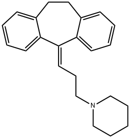 10,11-Dihydro-5-(3-piperidinopropylidene)-5H-dibenzo[a,d]cycloheptene Struktur