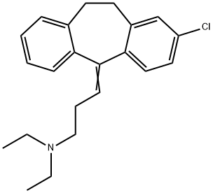 3-(2-Chloro-10,11-dihydro-5H-dibenzo[a,d]cyclohepten-5-ylidene)-N,N-dimethyl-1-propanamine Struktur