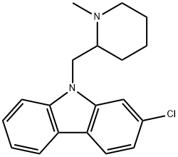 7-Chloro-9-(1-methyl-2-piperidylmethyl)-9H-carbazole Struktur