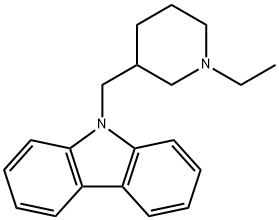 9-(1-Ethyl-3-piperidylmethyl)-9H-carbazole Struktur