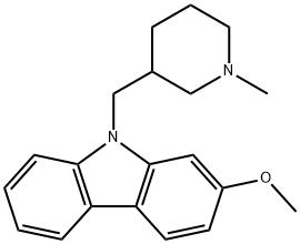 7-Methoxy-9-(1-methyl-3-piperidylmethyl)-9H-carbazole Struktur