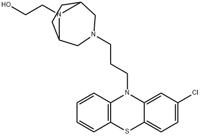 3-[3-(2-Chloro-10H-phenothiazin-10-yl)propyl]-3,8-diazabicyclo[3.2.1]octane-8-ethanol Struktur