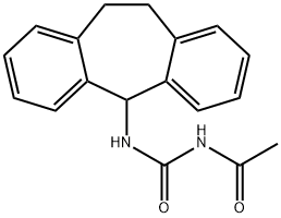 10,11-Dihydro-5-(3-acetylureido)-5H-dibenzo[a,d]cycloheptene Struktur