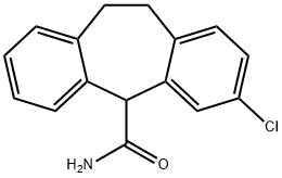 10,11-Dihydro-3-chloro-5H-dibenzo[a,d]cycloheptene-5-carboxamide Struktur