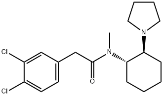 N-Methyl-N-[(1S,2S)-2-pyrrolizinocyclohexyl]-2-(3,4-dichlorophenyl)acetamide Struktur