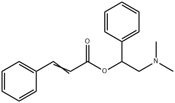 3-Phenylpropenoic acid 2-dimethylamino-1-phenylethyl ester Struktur