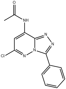 N-(3-chloro-9-phenyl-1,2,7,8-tetrazabicyclo[4.3.0]nona-2,4,6,8-tetraen -5-yl)acetamide Struktur