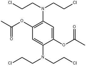 2,5-Bis[bis(2-chloroethyl)amino]-1,4-benzenediol diacetate Struktur