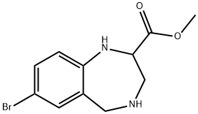 7-BROMO-2,3,4,5-TETRAHYDRO-1H-BENZO[E][1,4]DIAZEPINE-2-CARBOXYLIC ACID METHYL ESTER
 Struktur