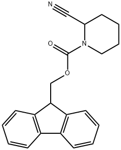 2-CYANO-1-N-FMOC-PIPERIDINE
 Struktur