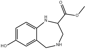 7-HYDROXY-2,3,4,5-TETRAHYDRO-1H-BENZO[E][1,4]DIAZEPINE-2-CARBOXYLIC ACID METHYL ESTER
 Struktur