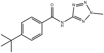 Benzamide, 4-(1,1-dimethylethyl)-N-(2-methyl-2H-tetrazol-5-yl)- (9CI) Struktur