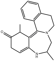 5,9,10,14b-Tetrahydro-5,10-dimethylisoquino[2,1-d][1,4]benzodiazepin-6(7H)-one Struktur