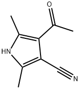 1H-Pyrrole-3-carbonitrile, 4-acetyl-2,5-dimethyl- (9CI) Struktur