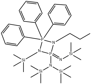 4-[Bis(trimethylsilyl)amino]-2,2,4,4-tetrahydro-2,2,2-triphenyl-1-propyl-3-(trimethylsilyl)-4-[(trimethylsilyl)imino]-1,3,2,4-diazadiphosphetidine Struktur