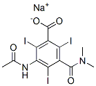 5-Acetylamino-N,N-dimethyl-2,4,6-triiodoisophthalamic acid sodium salt Struktur