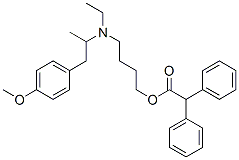 Diphenylacetic acid 4-[ethyl[2-(4-methoxyphenyl)-1-methylethyl]amino]butyl ester Struktur