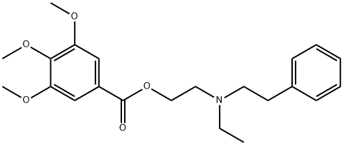 3,4,5-Trimethoxybenzoic acid 2-[ethyl(phenethyl)amino]ethyl ester Struktur