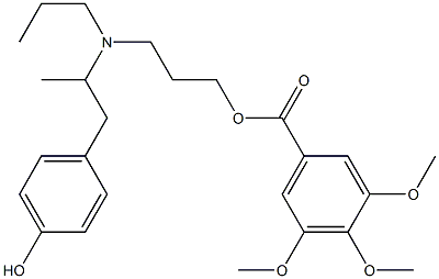 3,4,5-Trimethoxybenzoic acid 3-[N-[2-(4-hydroxyphenyl)-1-methylethyl]-N-propylamino]propyl ester Struktur