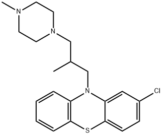 2-Chloro-10-[2-methyl-3-(4-methylpiperazino)propyl]-10H-phenothiazine Struktur