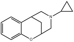 4-Cyclopropyl-3,4,5,6-tetrahydro-2,6-methano-2H-1,4-benzoxazocine Struktur