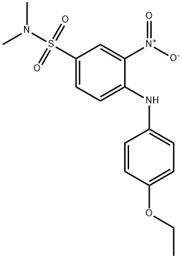 4-[(4-ethoxyphenyl)amino]-N,N-dimethyl-3-nitrobenzenesulphonamide Struktur