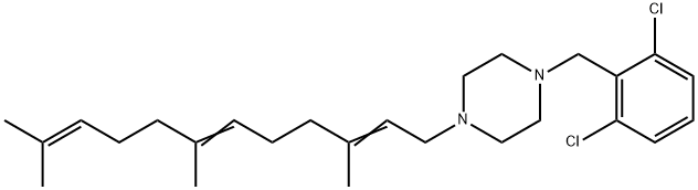 1-(2,6-Dichlorobenzyl)-4-(3,7,11-trimethyl-2,6,10-dodecatrienyl)piperazine Struktur