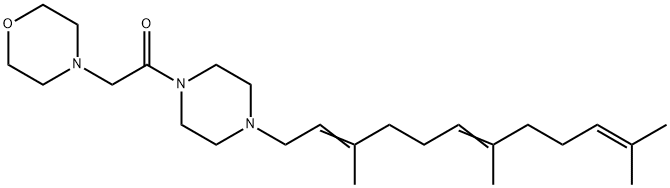 1-(Morpholinoacetyl)-4-(3,7,11-trimethyl-2,6,10-dodecatrienyl)piperazine Struktur