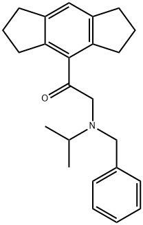 1-[(1,2,3,5,6,7-Hexahydro-s-indacen)-4-yl]-2-[isopropyl(phenylmethyl)amino]ethanone Struktur