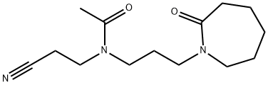 N-(2-Cyanoethyl)-N-[3-(hexahydro-2-oxo-1H-azepin-1-yl)propyl]acetamide Struktur