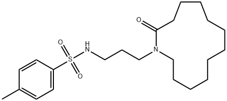 4-Methyl-N-[3-(2-oxoazacyclotridecan-1-yl)propyl]benzenesulfonamide Struktur